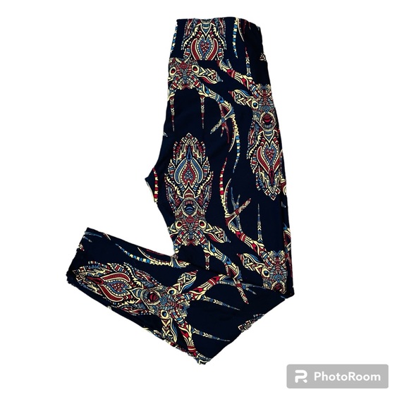 LuLaRoe stylized deer print leggings in size TC (12-18) - Picture 2 of 5